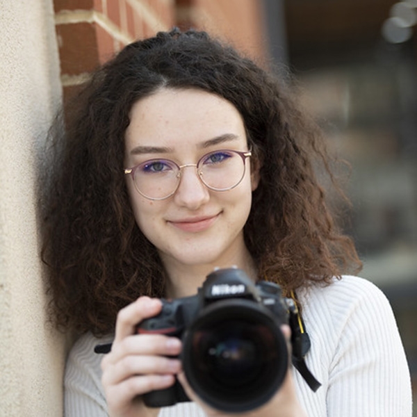 Sofiia student with camera