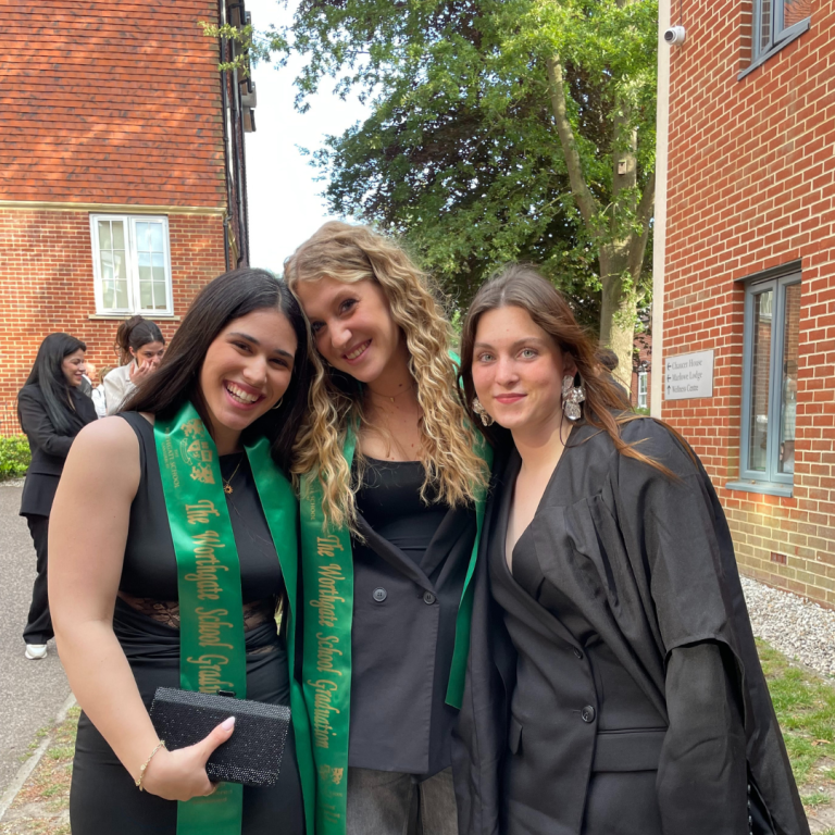 A picture of students enjoying graduation